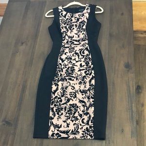 Black and nude pink dress